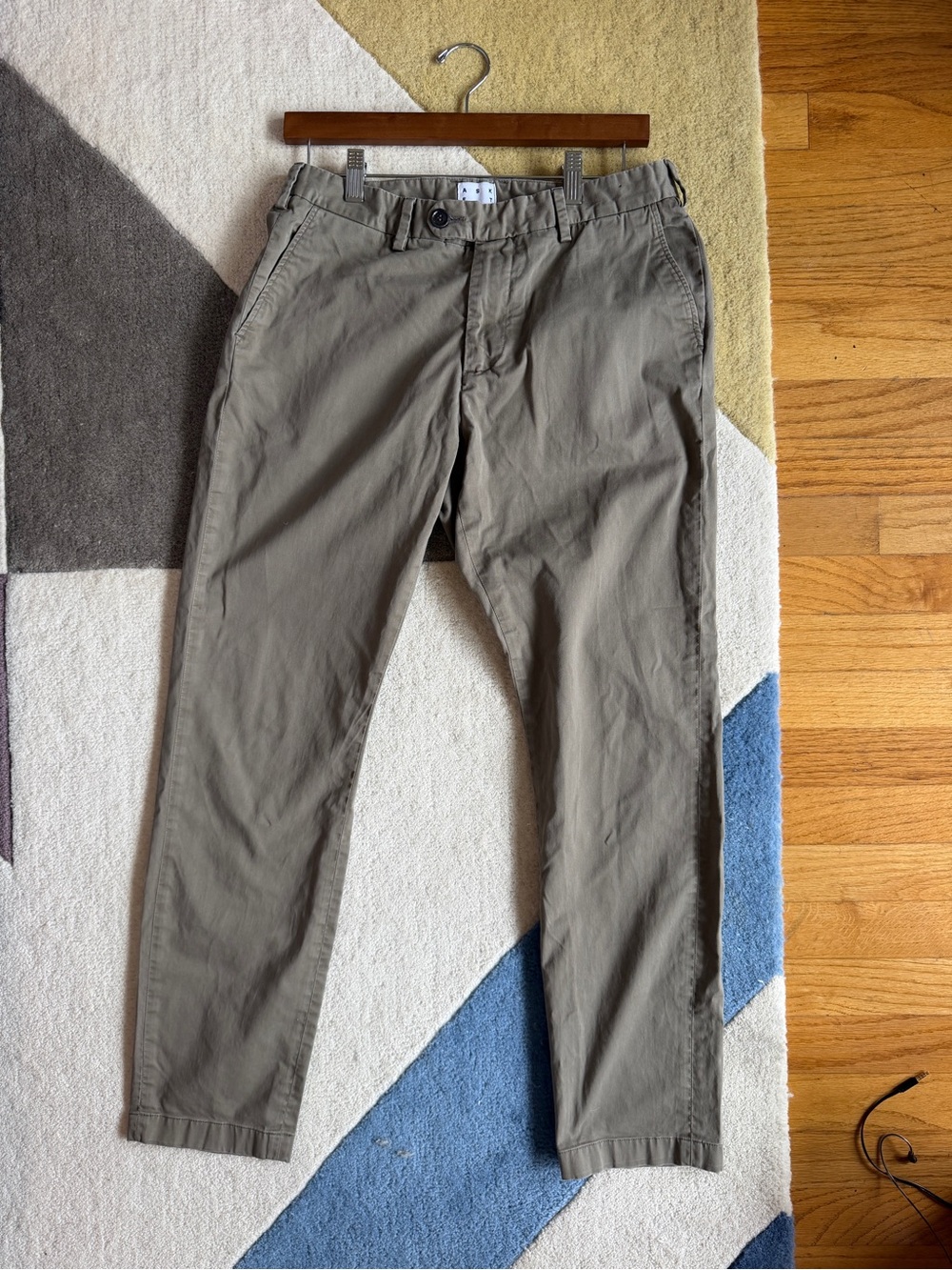 ASKET Regular Fit Chino Pants in Taupe 31W/30L